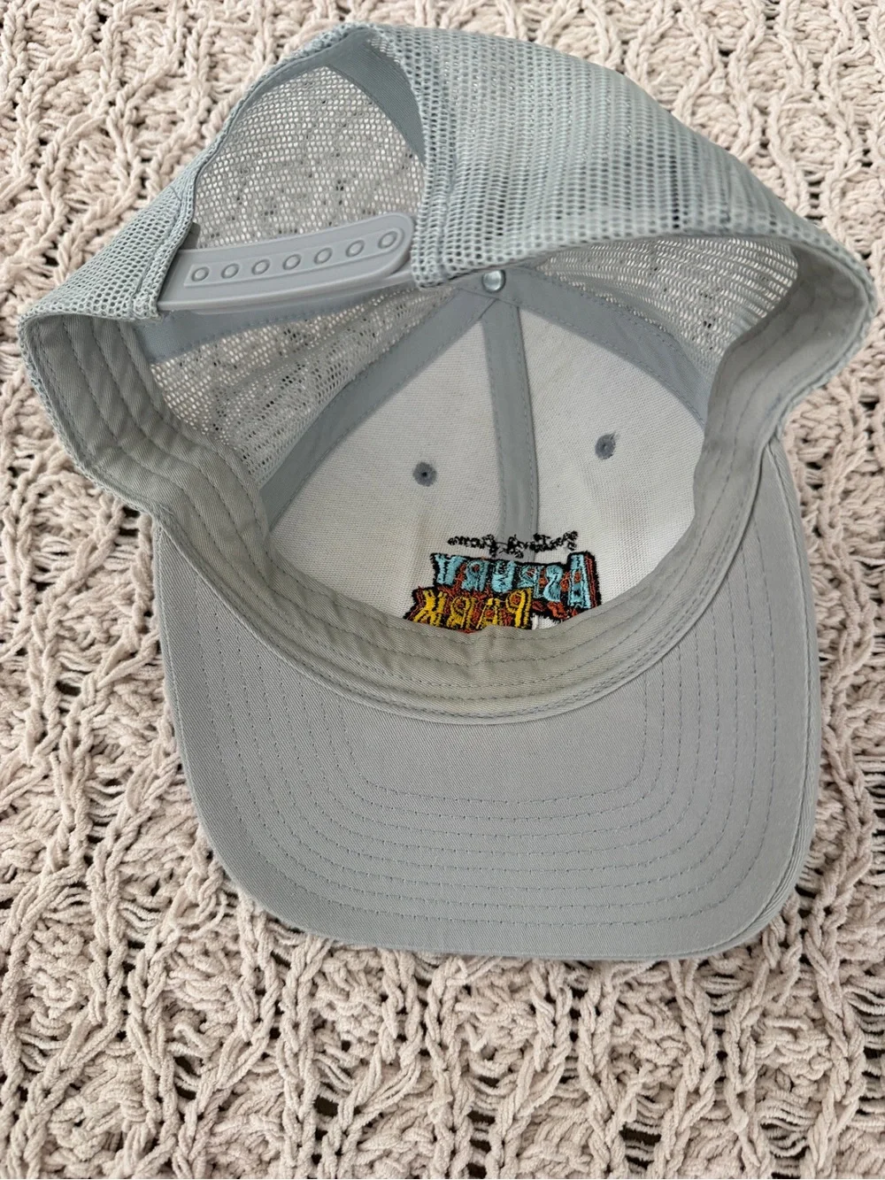 Asbury Park Light Gray Baseball Cap with Embroidered Logo